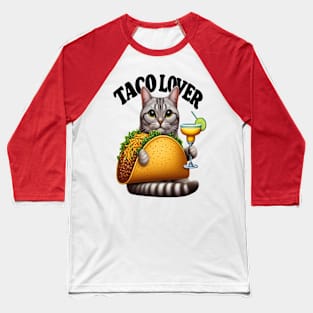 Feline Fiesta: Taco Cat Baseball T-Shirt